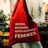 Carregar imagem no visualizador da galeria, Ecobag Bruxa, Selvagem, Revolucionária &amp; FEMINISTA 