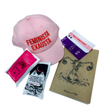 Carregar imagem no visualizador da galeria, kit feminsita gang bone feminista exausta caderno chas pop fita 